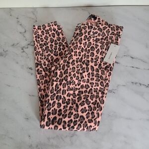 J Brand Midrise Crop Skinny Leopard Pink Jeans 28 NWT